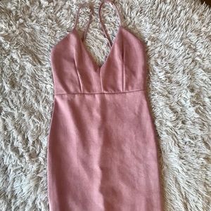 Missguided Pink Suede Midi Dress 4